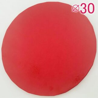 Gruby, sztywny podkład pod tort, ciasto okrągły - Czerwony - średnica: 30 cm, grubość: 1 cm - Podkłady Cukiernicze Julita