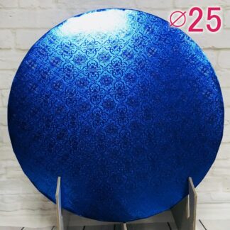 Gruby, sztywny podkład pod tort, ciasto okrągły - Granatowy, Ciemny Niebieski - średnica: 25 cm, grubość: 1 cm - Podkłady Cukiernicze Julita