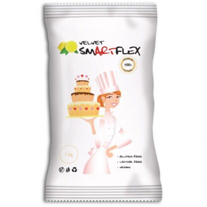 Masa cukrowa Smartflex Velvet - biała - 1 kg - smak cytrynowy