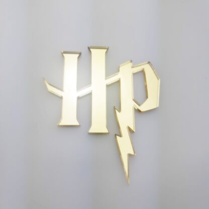 Dekor na tort Harry Potter 8 x 6,8 cm - Złoty Lustro - Miniowe Formy