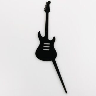 Topper Gitara elektryczna 15 x 8,9 cm - Czarny - Miniowe Formy