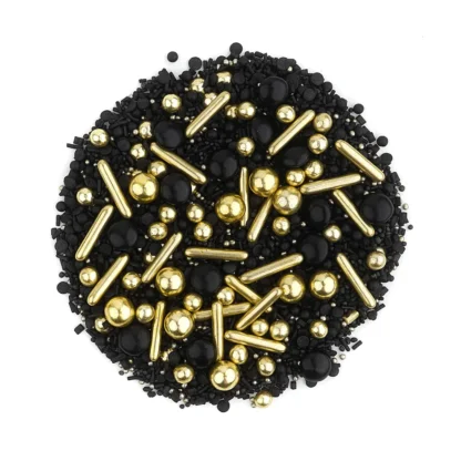 Cukrowa Posypka Black’N’Gold - 90 g - Słodki Bufet