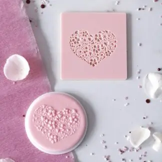 Stempel Dekoracyjny - Kwiatowe serce - Miniowe Formy