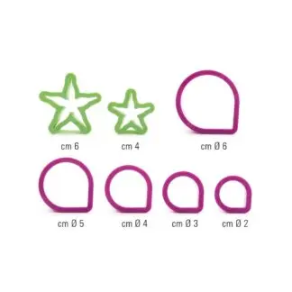 Zestaw Wykrawaczek, Foremek Róża (kwiat i liście) – 7 szt. - Decora