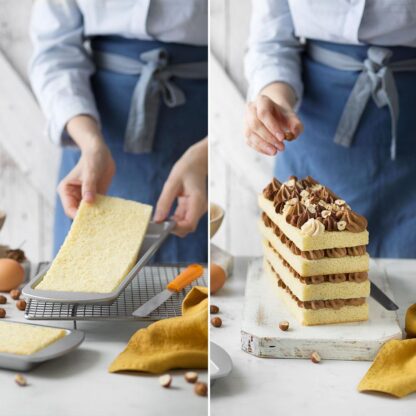 Zestaw prostokątnych form do pieczenia ciast wielowarstwowych
