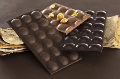Forma tritanowa do Czekolady - Pistoles - 3 gniazda/tabliczki - Barry Callebaut