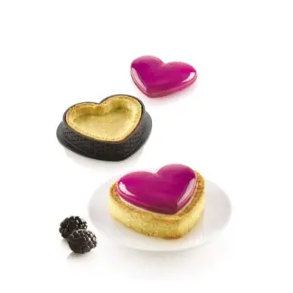 Forma silikonowa 3D KIT MINI TARTE PETIT AMOUR i Ranty do tarty