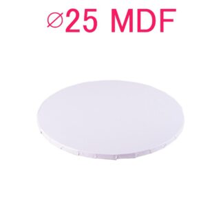 Podkład pod tort okrągły MDF Biały Ø 25 cm, h 1 cm - PC Julita