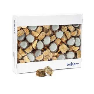 Mini Papilotki Złote 32 x 22 mm - 200 szt. - Decora