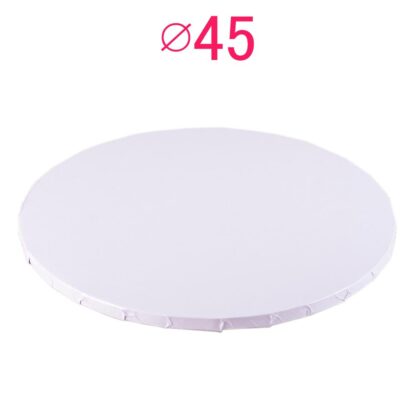 Podkład pod tort okrągły Biały Ø 45 cm, h 1 cm - PC Julita