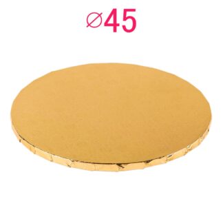 Gruby, sztywny podkład pod tort, ciasto okrągły - Złoty - średnica: 45 cm, grubość: 1 cm - Podkłady Cukiernicze Julita