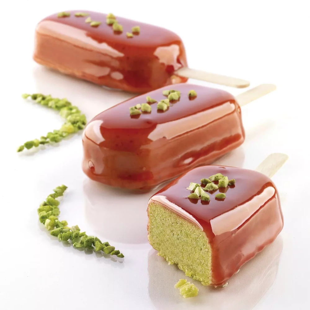 Forma silikonowa Classic Lody Cakesicles - 9,3x4,9cm - zestaw 2x6 gniazd i tacka - Silikomart Gel01 Easy Cream