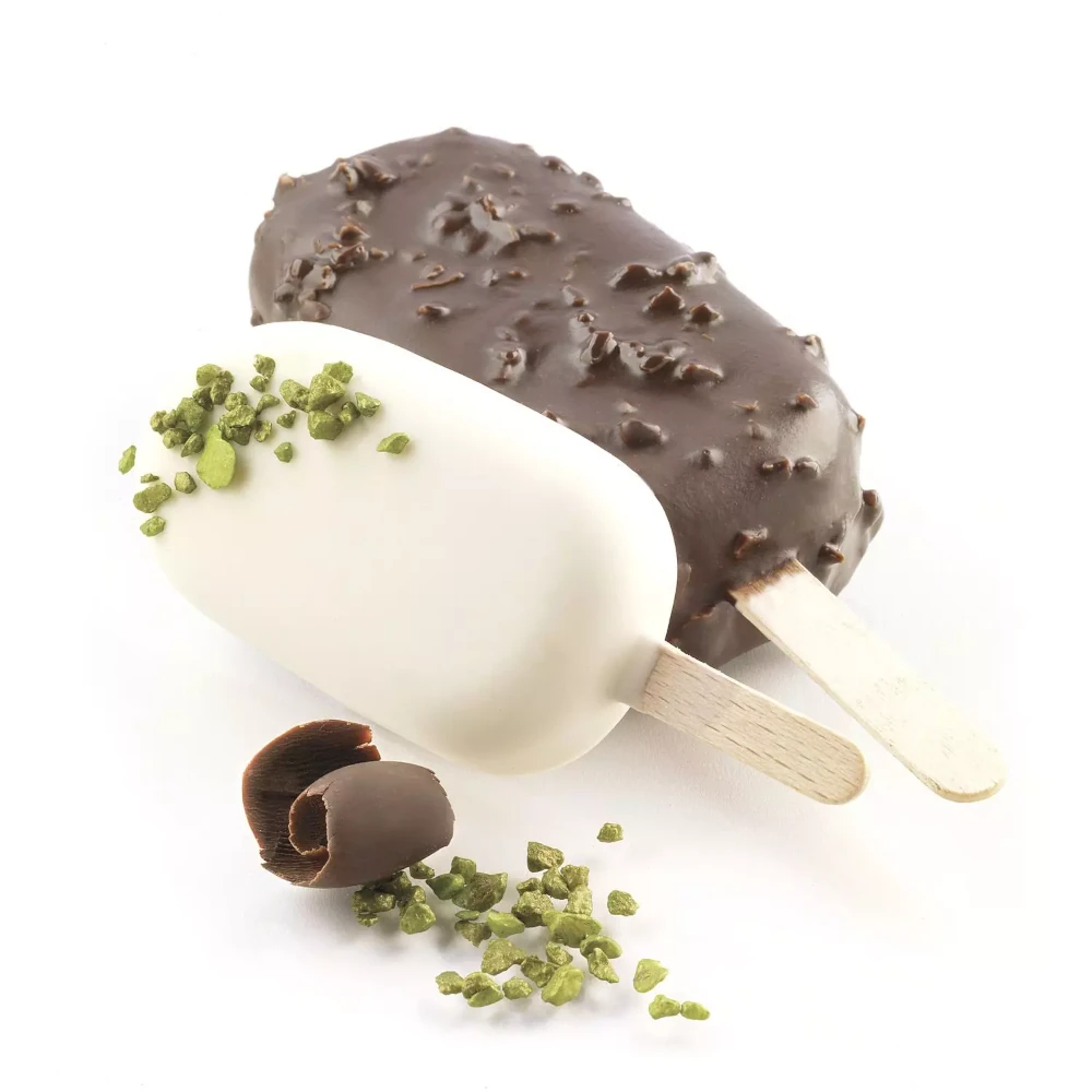 Forma silikonowa Classic Lody Cakesicles - 9,3x4,9cm - zestaw 2x6 gniazd i tacka - Silikomart Gel01 Easy Cream