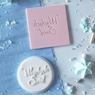 Stempel Dekoracyjny - Wesołych Świąt eleganckie - Miniowe Formy