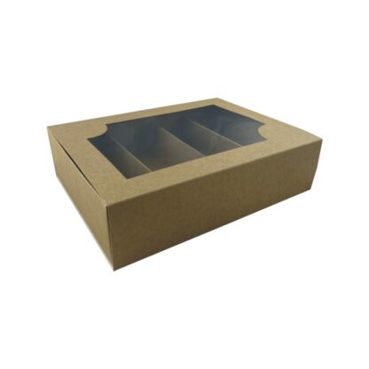 Pudełko na makaroniki i praliny z okienkiem Eko 22x16,5x5,5cm - 5 szt.