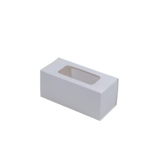 Pudełko na makaroniki z okienkiem małe 10,5x4,5x4,5cm - 1 szt.