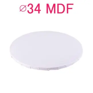 Gruby, mega sztywny, super wytrzymały podkład pod tort, okrągły MDF - Biały - średnica: 34 cm, grubość: 1 cm - Podkłady Cukiernicze Julita