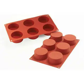 Forma silikonowa Cylindry śr. 70 mm - Silikomart SF127 Terracotta