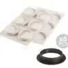 Forma silikonowa KIT MINI TARTE GLAM + Ranty do tarty