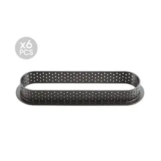 Rant cukierniczy perforowany do tarty 14,6x3,4 cm h 2 cm - 6 szt.