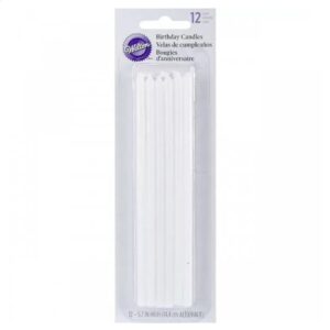 zdjęcie Świeczki długie białe - 12 szt. – Wilton