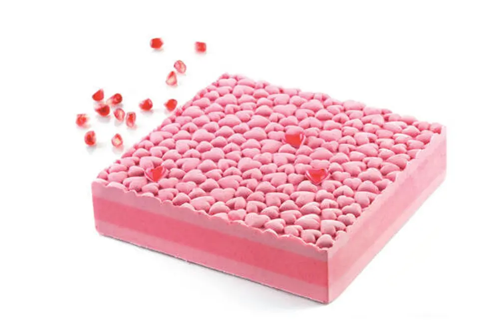 Mata silikonowa ze wzorem serc LOVE MAT 60x40 cm