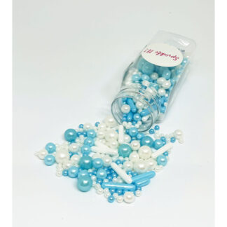 Cukrowa Posypka BABY BOY - 100 g - Sprinkle It! (posypka w odcieniach błękitnym i białym) - 90 g - Słodki Bufet