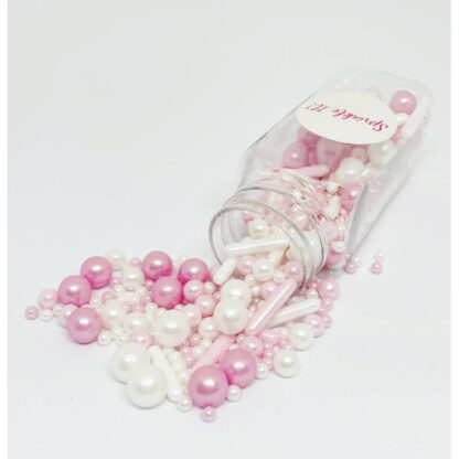 Cukrowa Posypka BABY GIRL - 100 g - Sprinkle It! (posypka w odcieniach różowym i białym)