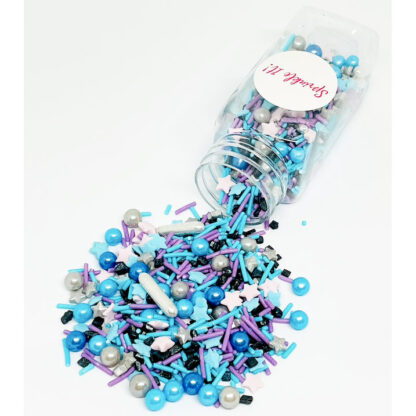 Cukrowa Posypka CONSTELATION - 100 g - Sprinkle It! (kolorowa posypka w odcieniach niebieskim, fioletowym, różowym i szarości)