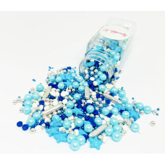 Cukrowa Posypka FROZEN - 100 g - Sprinkle It! (posypka w odcieniach niebieskim, srebrnym i białym)