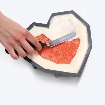 Forma silikonowa na torcik musowy HEART, SERCA - Dinara Kasko