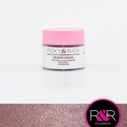 Jadalny Metaliczny barwnik w proszku bez E171- Pink Sapphire Highliter - Roxy & Rich - 2,5g