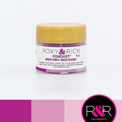 Jadalny barwnik w proszku bez E171 - Roxy & Rich - Fondust Bright Purple - 4g