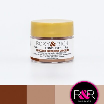 Jadalny barwnik w proszku bez E171 - Roxy & Rich - Fondust Chocolate Brown - 4g