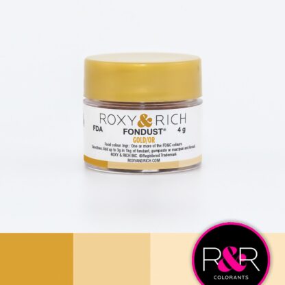 Jadalny barwnik w proszku bez E171 - Roxy & Rich - Fondust Gold - 4g