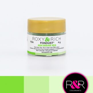 Jadalny barwnik w proszku bez E171 - Roxy & Rich - Fondust Neon Green - 4g