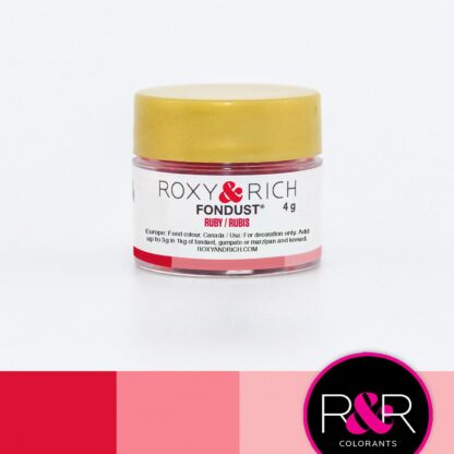 Jadalny barwnik w proszku bez E171 - Roxy & Rich - Fondust Ruby - 4g