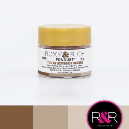 Jadalny barwnik w proszku bez E171 - Roxy & Rich - Fondust Tuscan Brown - 4g
