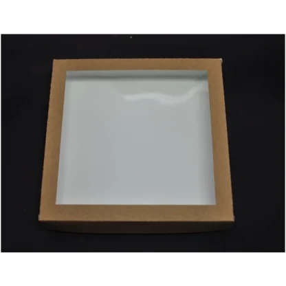 Pudełko na pierniczki i ciasteczka, z przykrywką i okienkiem Eko - 5szt. - kwadratowe 25x25x4 cm - Aleksander Print