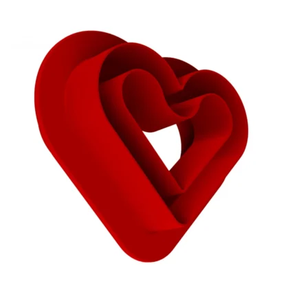 Forma silikonowa LEVEL HEARTS 35 + Foremka, Wykrawaczka Dwustronna - Silikomart