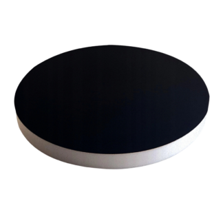 Podkład pod tort Styrodur - okrągły lekki, sztywny, gruby, wytrzymały - szary styrodur 2cm, Czarna powierzchnia