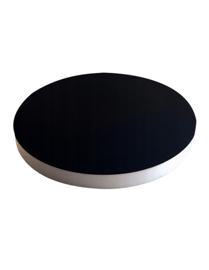 Podkład pod tort Styrodur - okrągły lekki, sztywny, gruby, wytrzymały - szary styrodur 2cm, Czarna powierzchnia