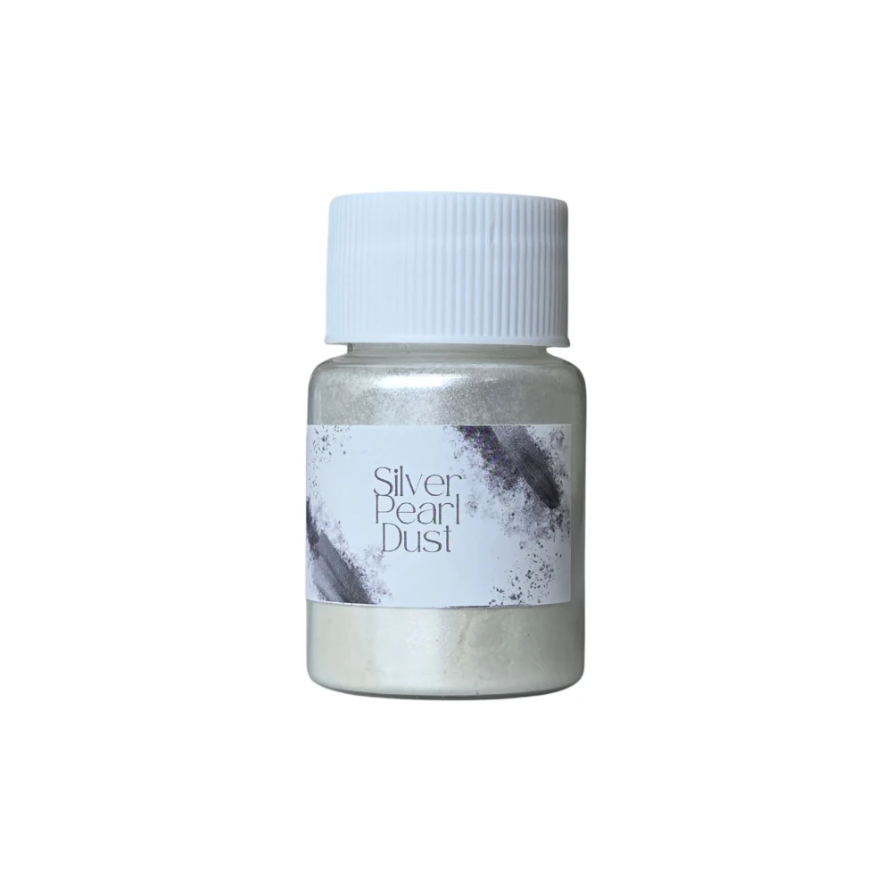 Jadalny barwnik w proszku - 10 g - Sprinkle It! Silver Pearl, Perłowy Srebrny - bez E171