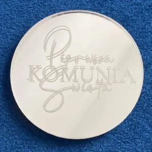 zdjęcie Dekory Grawerowane Złote - Pierwsza Komunia Święta - 3 szt.