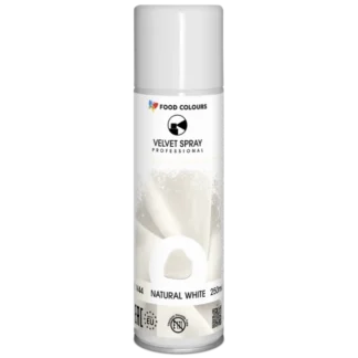 Zamsz w sprayu VELVET SPRAY PROFESSIONAL firmy FOODCOLOURS 250ml Naturalny Biały - Natural White