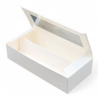 Pudełka na makaroniki z okienkiem duże (L) 20x9x4,5cm - 10 szt. - Podkłady Cukiernicze Julita