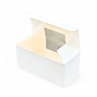 Pudełko na makaroniki z okienkiem małe (S) 10,5x4,5x4,5cm - 10 szt. - Podkłady Cukiernicze Julita