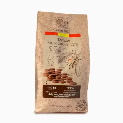 Czekolada hiszpańska mleczna Natra Cacao 36% kakao, płynność: 3/5 - 1kg