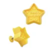 Wykrawaczka, Foremka z Tłoczkiem Gwiazdka z napisem Best Wishes - 4,5 cm - Städter