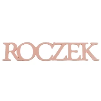 Dekor na bok tortu ROCZEK - 10 x 2 cm - Pudrowy Róż - Miniowe Formy